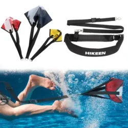 Set di allenamento di resistenza con paracadute da nuoto Hikeen con 3 pezzi