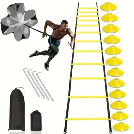 1 set voetbaltrainingsapparatuur, fitness, snelheidstraining, weerstand