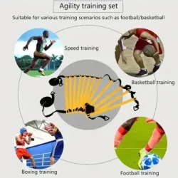 1 conjunto de equipamentos de treinamento de futebol, condicionamento físico, velocidade e resistência.