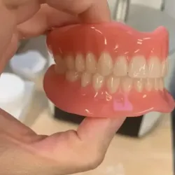 Ensemble complet de prothèse dentaire avec étui de rangement, brosse à dents et dispositif d'extraction