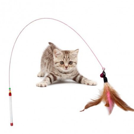 Kitten Pet Teaser Feather Wire Toy