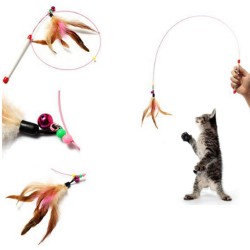 Kätzchen Haustier Teaser Federdraht Spielzeug