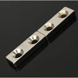 N35 Neodymium Magnet bloco forte Countersunk com 2 - 4mm Hole 30 * 10 * 5mm