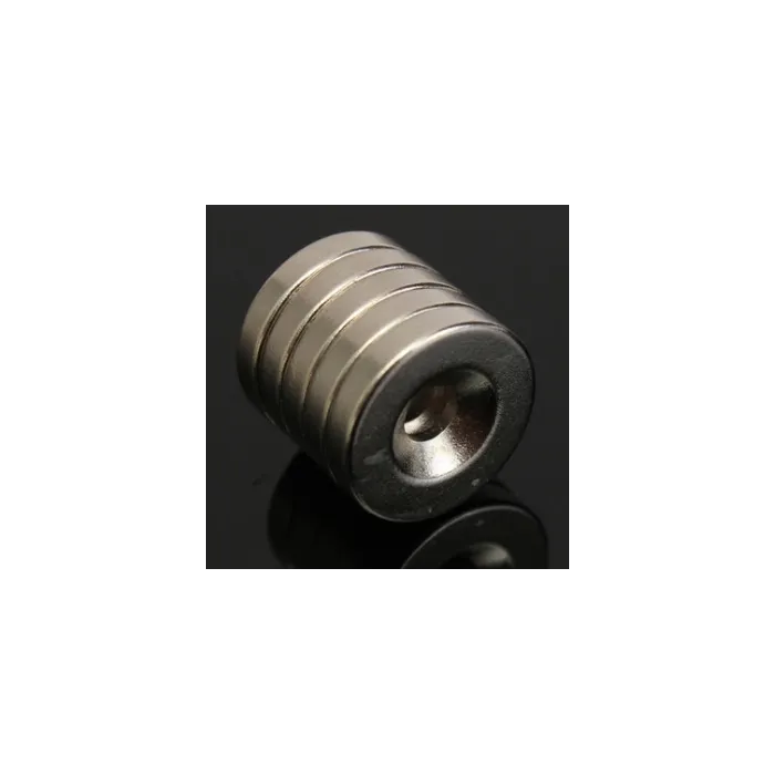 N52 neodymium magneetti - vahva pyöreä sormus 4mm reikä - 15 * 3mm - 5 kappaletta