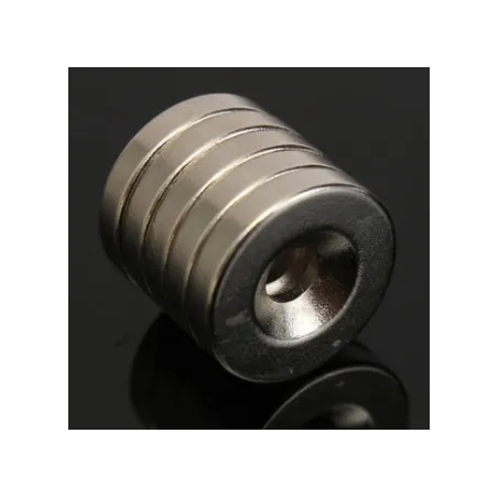 N52Imán de neodimio N52 - anillo redondo fuerte con agujero de 4 mm - 15 * 3mm - 5 piezas