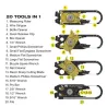 Outdoor & Camping20 in1 Mini Utilidad portátil FIXR Cadena de herramientas múltiples Anillo clave