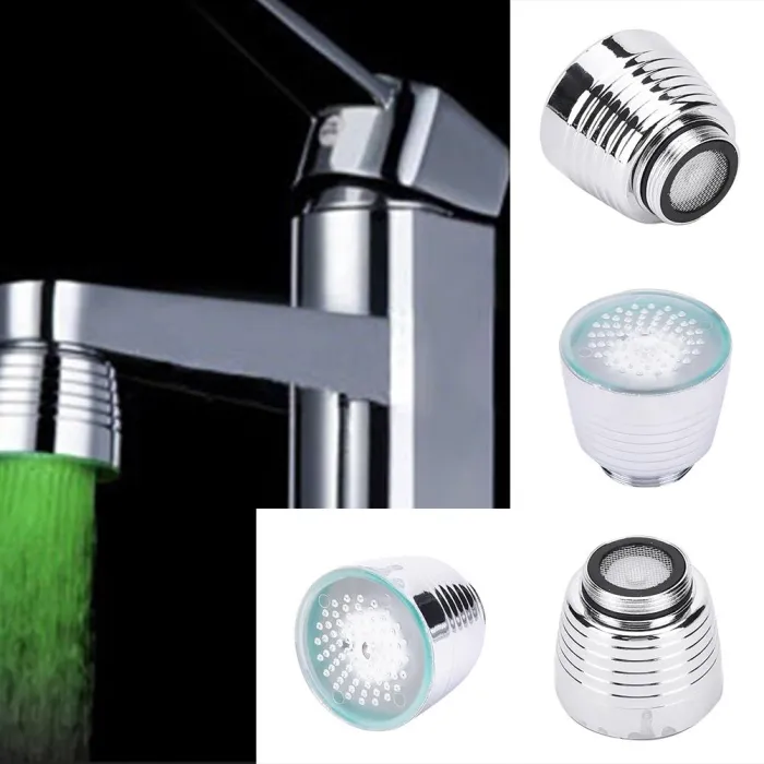 Baño & AseoSensor de temperatura de luz LED Grifo de agua de cocina