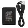Dual Port Slot batteriladdare för GoPro Hero 5-kamera med USB-kabel