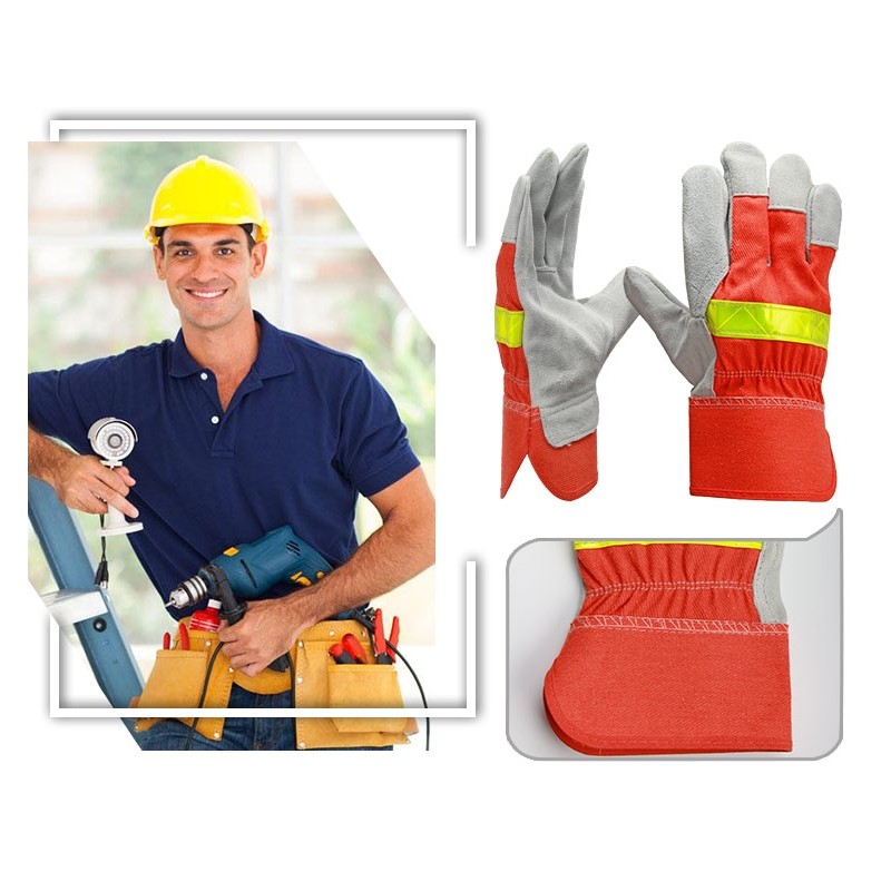 Fire Proof Heat Flame Resistant Protective Gloves With Reflective Strap