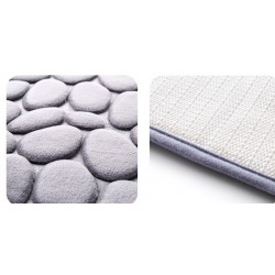 Coral Fleece Bathroom Memory Foam Rug Non-Slip Floor Mat