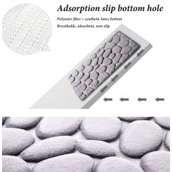 Coral Fleece Bathroom Memory Foam Rug Non-slip Floor Mat