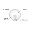 Lampada luminosa a parete moderna 12W 16W LED