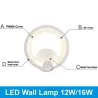 Lampada luminosa a parete moderna 12W 16W LED