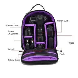 CámaraCanon Nikon DSLR HU-00 resistente al agua Mochila acolchada