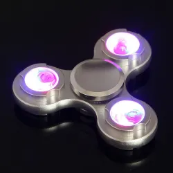 Led light finger fidget - aluminium hand spinner