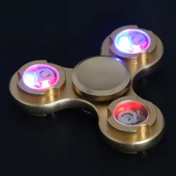 Led light finger fidget - aluminium hand spinner