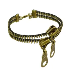 Double-deck zipper – retro nikkeli
