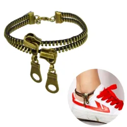 Double-deck zipper – retro nikkeli