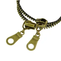 Double-deck zipper – retro nikkeli