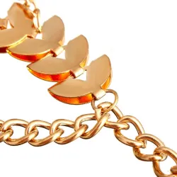 Tobillerascadena de borlas multicapa - brazalete de tobillo de oro