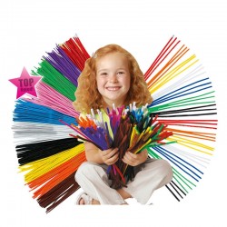 JuguetesMaterial chenille - juguete educativo para niños - tubos coloridos 100 piezas