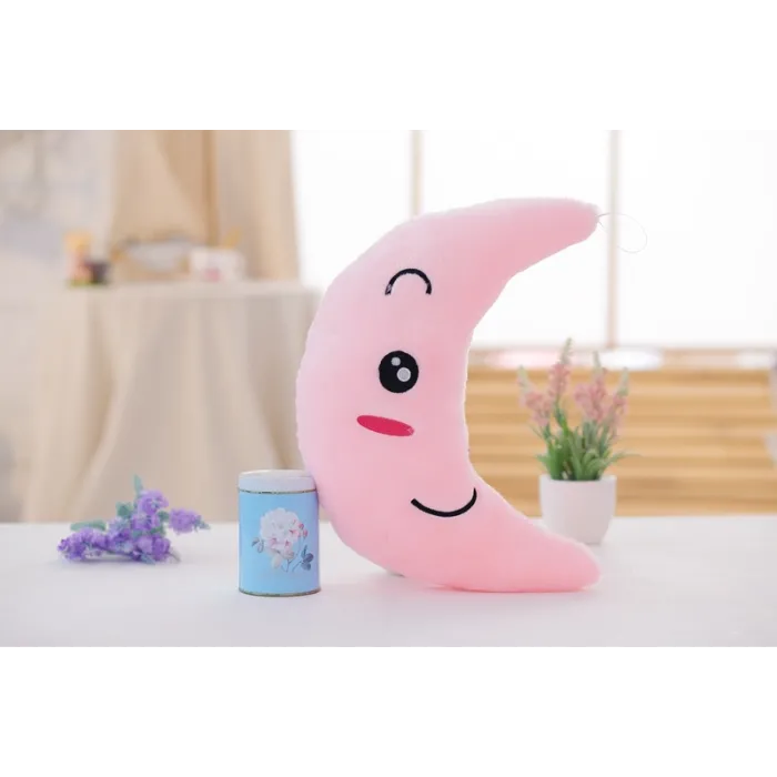 Plüschmondpuppe mit bunt LED-Leuchten 35 cm