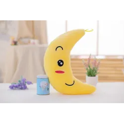 Plüschmondpuppe mit bunt LED-Leuchten 35 cm