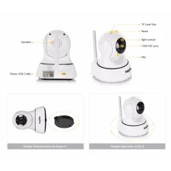 Bebé y niñosWi-Fi Wireless Mini 720P Visión nocturna CCTV IP Cámara de bebé monitor
