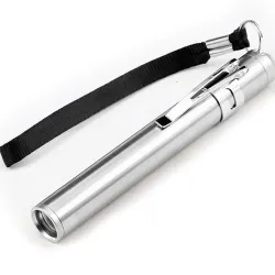 Lumière de forme de la lune ronde - alliage d'aluminium - mini lampe de poche LED - torch