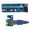 3060CM PCIe PCI-E PCI Express Riser Card 1x to 16x USB 30 Data Cable SATA to 4Pin IDE Molex Power Computer & Laptops