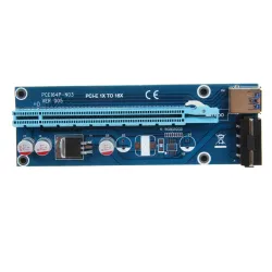 PCI-E PCI Express Riser Card 1x - 16x USB 30 Data Cable SATA 4Pin IDE Molex Power