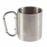Outdoor & Campingtaza de acampada de acero inoxidable - taza - carabinero de aluminio - 180ml