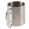 Ruostumaton teräs leirikuppi - mug - alumiini karabiner - 180 ml