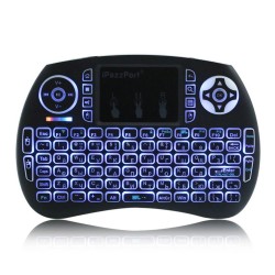 iPazzPort Wireless Mini teclado touchpad com luz de fundo LED |