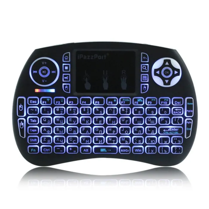 iPazzPort Wireless Mini Keyboard Touchpad med LED Backlight |