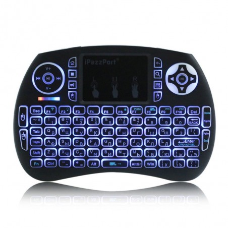iPazzPort Wireless Mini Keyboard Touchpad With LED Backlight |Media player