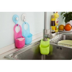 Kitchen / bathroom folding silicone hanging storage - holder rack