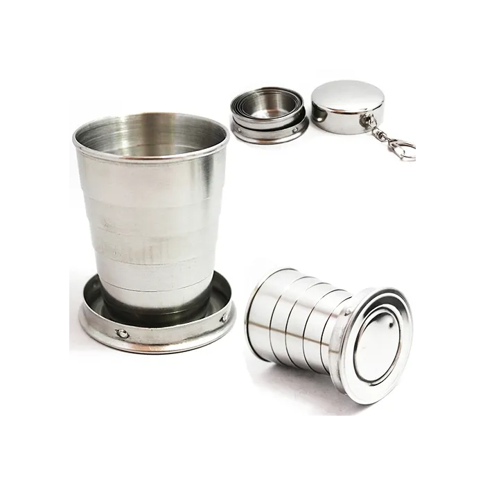 Mini ruostumaton Steel Portable Travel Telescopic Folding Cup 75 ml