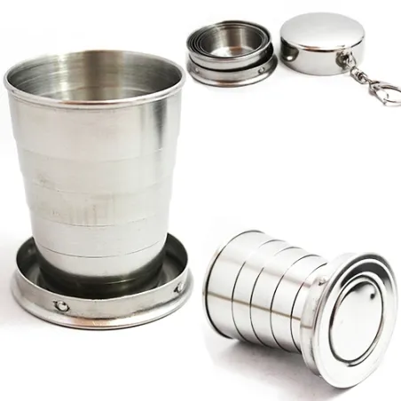Mini ruostumaton Steel Portable Travel Telescopic Folding Cup 75 ml