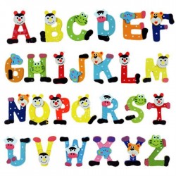 Holz 26 Alphabet Buchstaben Kühlschrank Magnete Bildung Spielzeug