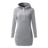 Mini dress with hood - sweater