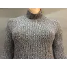 PlusMás tamaño vestido de invierno casual de cuello alto