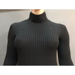 Plus Size High Neck Casual Winter DressPlus