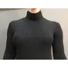 PlusMás tamaño vestido de invierno casual de cuello alto