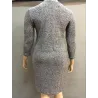 PlusMás tamaño vestido de invierno casual de cuello alto