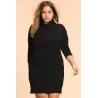 Plus Size High Neck Casual Winter DressPlus