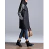 Turtleneck Loose Patchwork Tunic Talvipuku