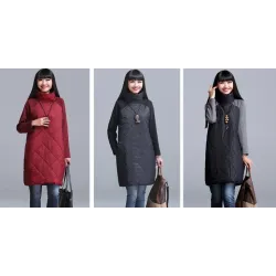 Tartaruga Loose Patchwork Tunic vestido de inverno