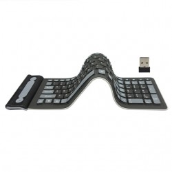 Silicone flexível - dobrável - sem fio - teclado 107 teclas - russo - Qwerty