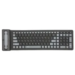 Silicone flexível - dobrável - sem fio - teclado 107 teclas - russo - Qwerty
